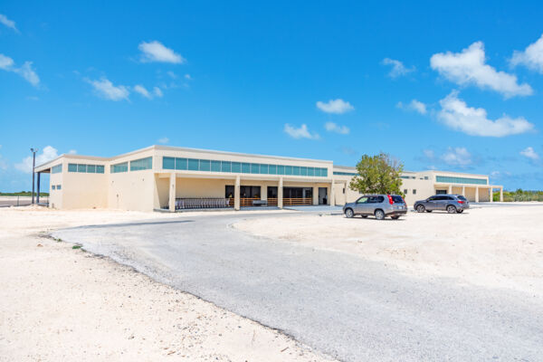 Exterior of the South Caicos airport.