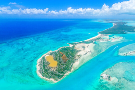 Aerial photo of Turks and Caicos