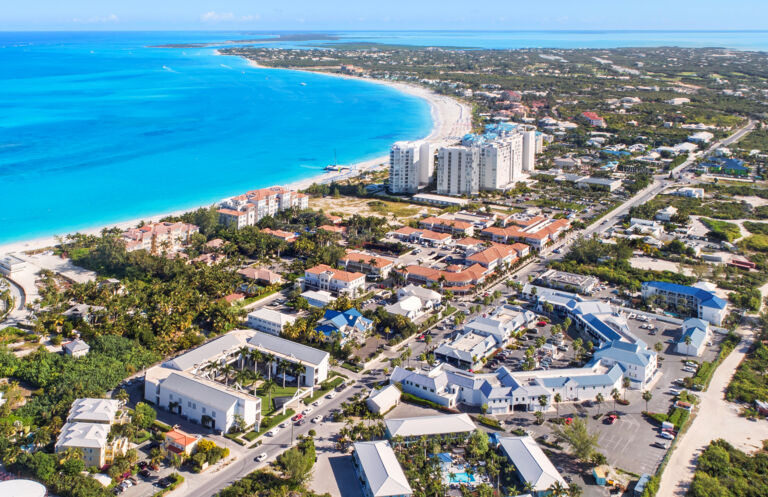 Aerial view of Grace Bay