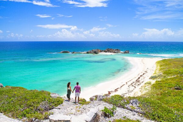 Couple at Mudjin Harbour, Middle Caicos.