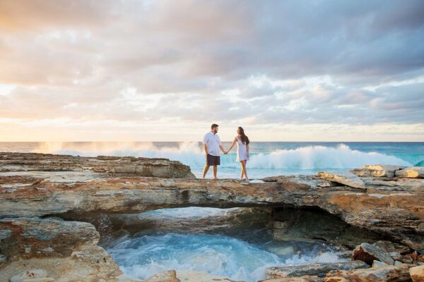 Couple at Malcolm's Road Beach. 