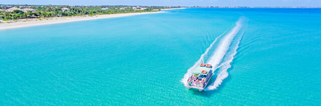 Party boat excursion off of Grace Bay