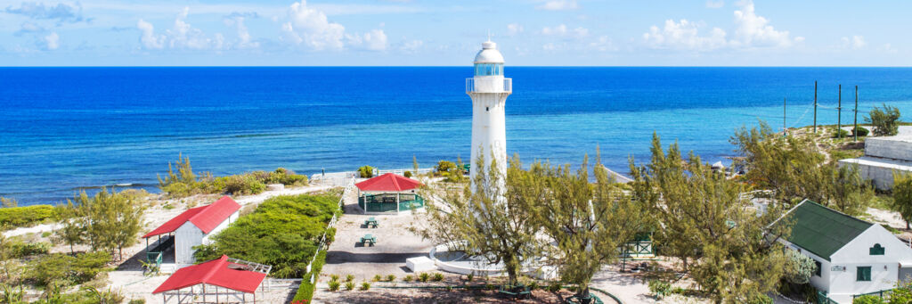 Aerial view of the Grand Turk Lighthouse