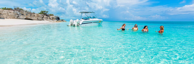 Boat trip to Water Cay in the Turks and Caicos