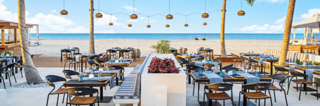 Blue Water Bistro restaurant on the beach