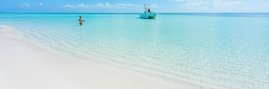Secluded beach in the Turks and Caicos