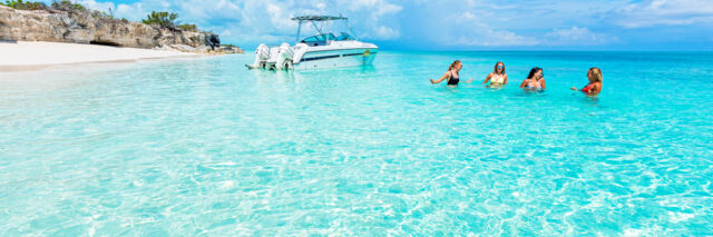 Private boat charter at Water Cay