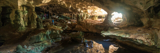 Conch Bar Caves on the island of Middle Caicos in the Turks and Caicos.