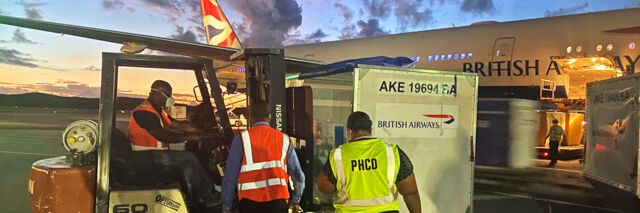  COVID-19 vaccine shipment in the Turks and Caicos