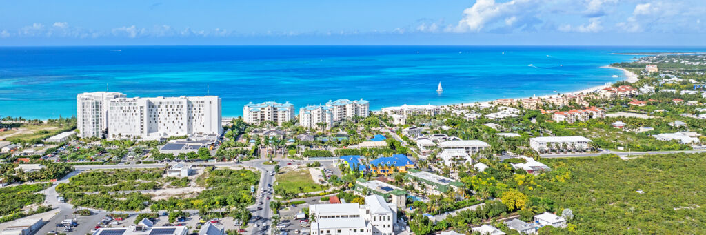 Aerial view of Grace Bay