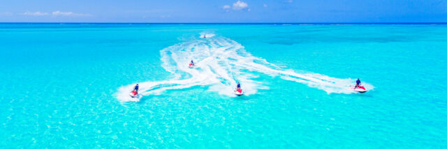 Jet skiing in the Turks and Caicos