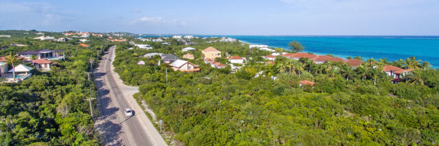 Lower Bight Road and the residential region of Turtle Cove on Providenciales