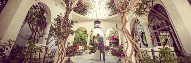 Wedding photo shoot at the Regent Palms resort on Grace Bay