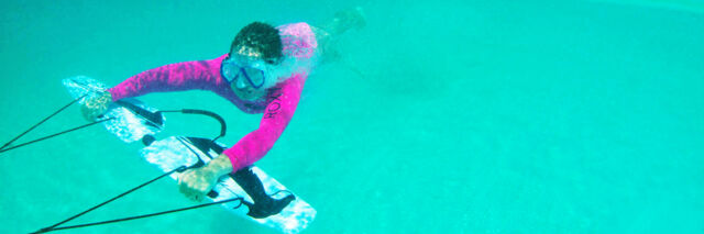 Subwing in the clear waters of the Turks and Caicos.