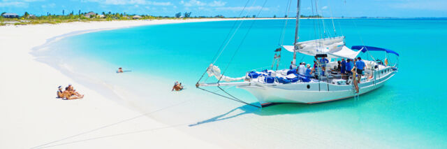 Sailboat at Pine Cay