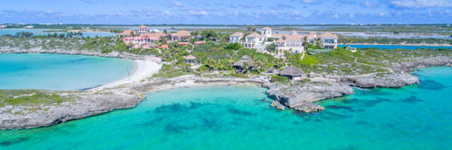 Aerial view at Villa Mani in Turtle Tail