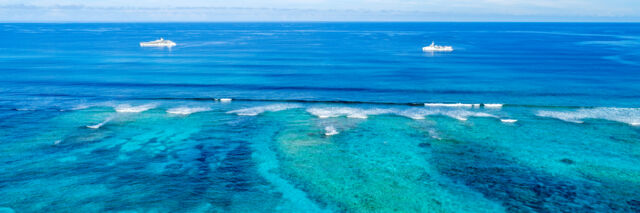 Yacht Lady S and yacht Game Changer in the Turks and Caicos