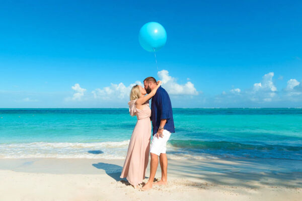 Gender reveal in Turks and Caicos. 