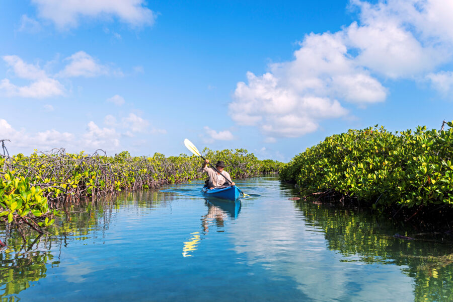 Kayaking at Middle Caicos