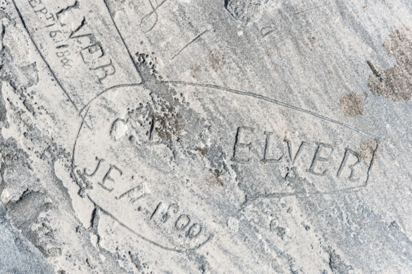 1800s inscriptions on the limestone cliffs of West Caicos