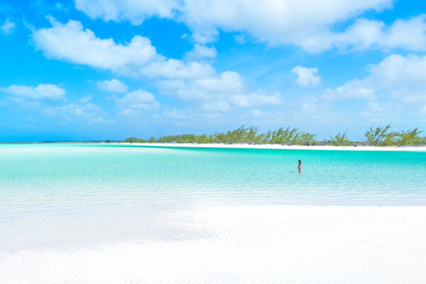 Secluded beach in the Turks and Caicos