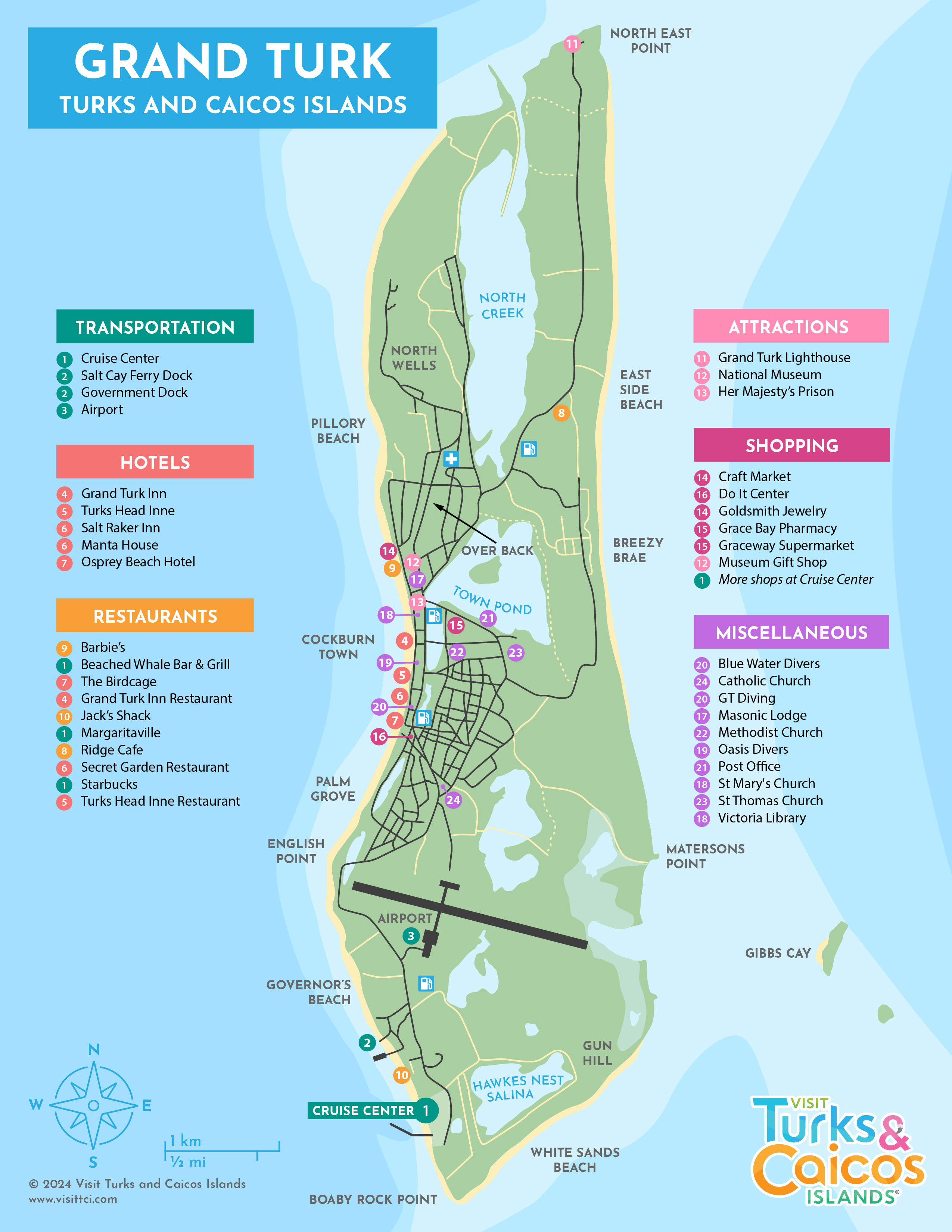 Map Of Grand Turk Island Maps of Grand Turk | Visit Turks and Caicos Islands