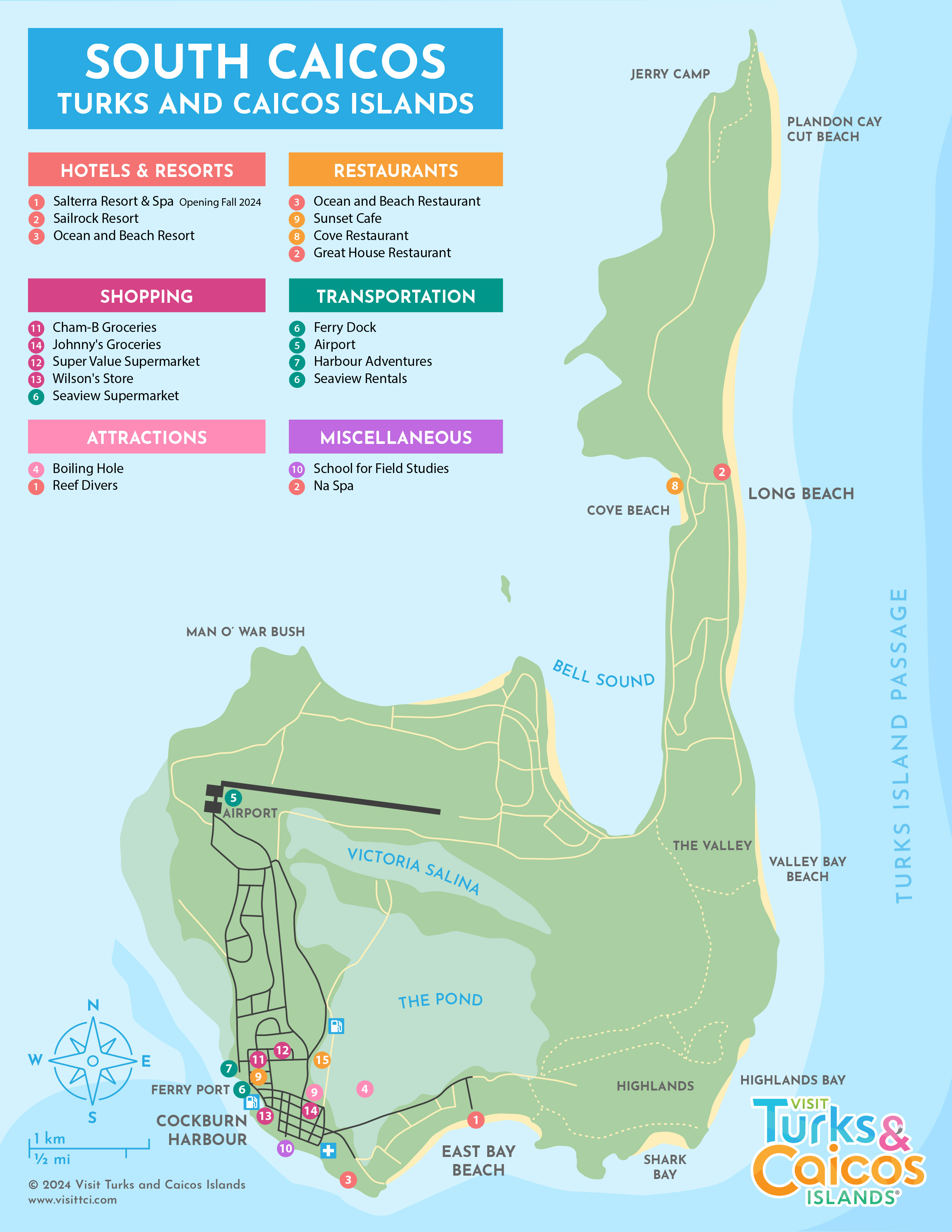 South Caicos Map 