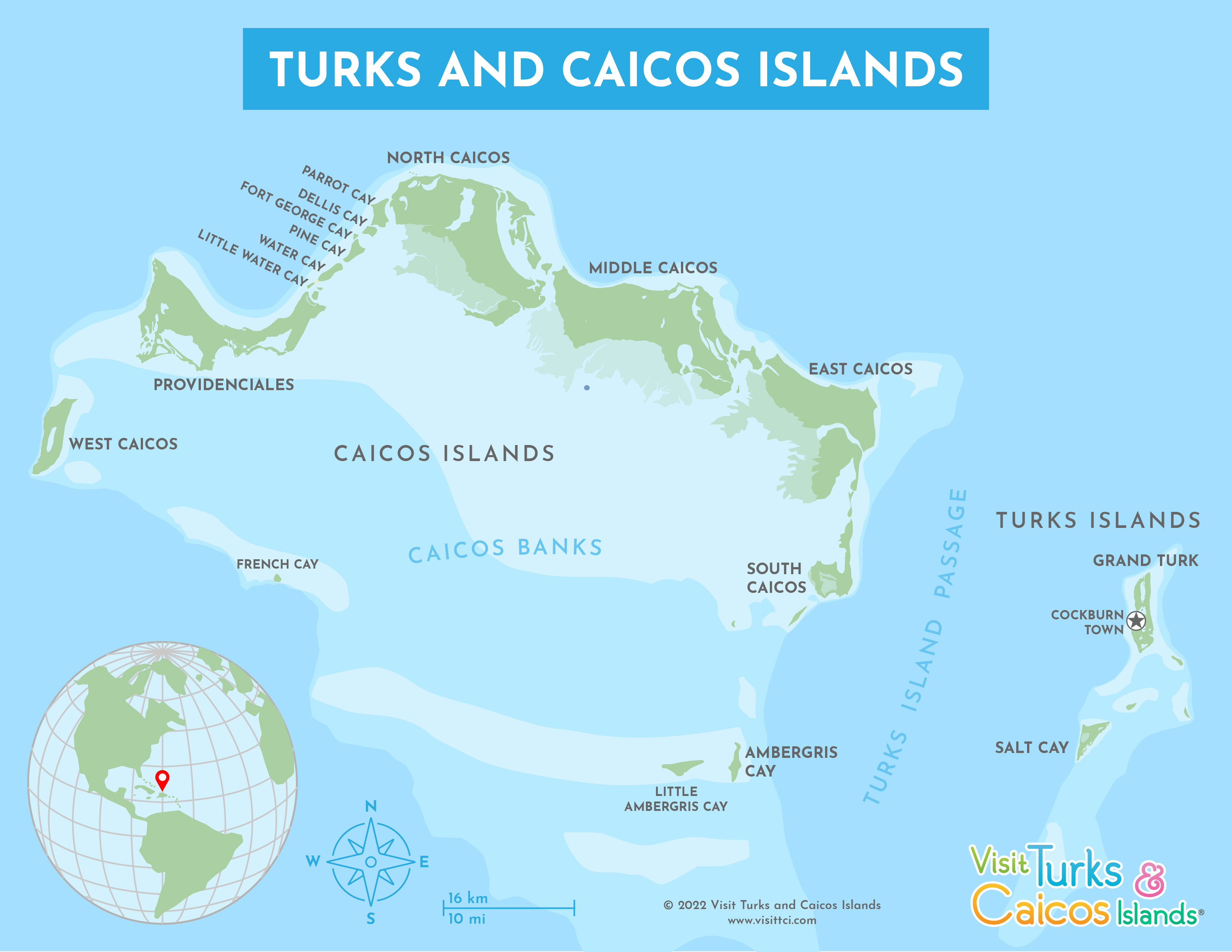 Turks And Caicos Islands Map 