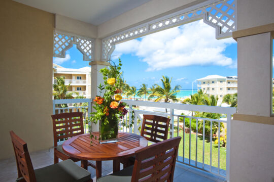 Garden studio balcony at Alexandra Resort