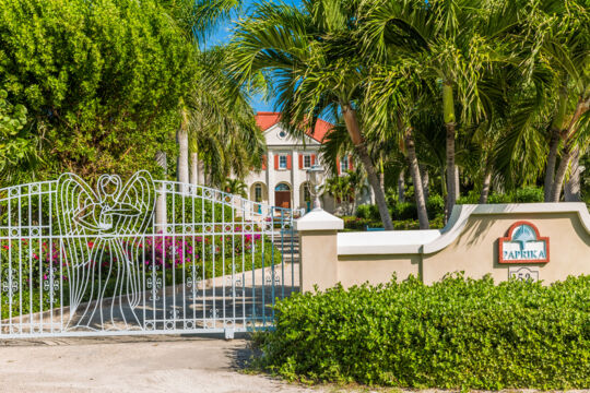 Gated entry to Beach Villa Paprika