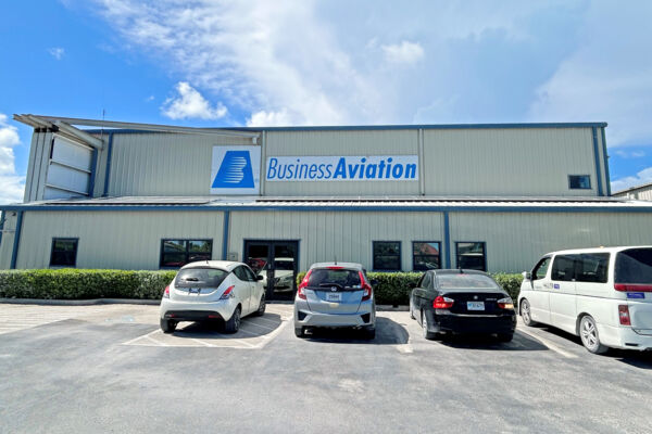 Exterior of the Business Aviation FBO in Providenciales.