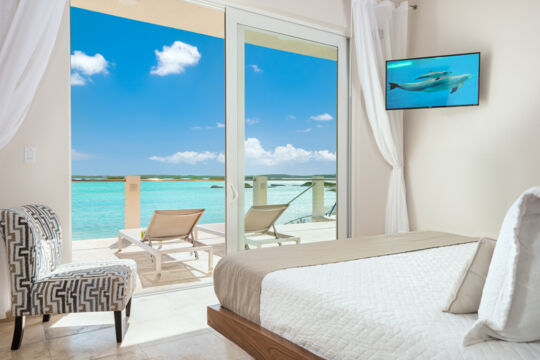 Bedroom with view of Chalk Sound