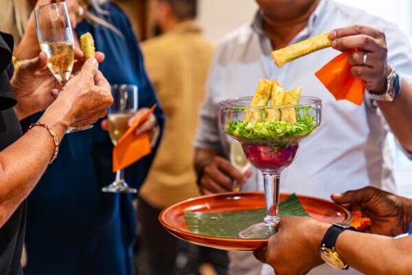 Appetizers at a party. 