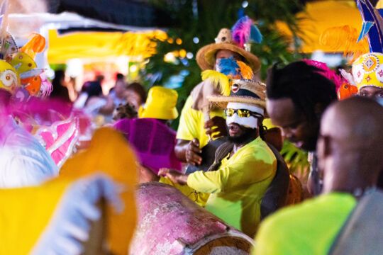 Junkanoo band performing in the Turks and Caicos Islands.