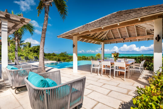 Pool terrace with chairs