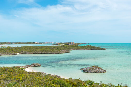 The inlet into Chalk Sound National Park from the Caicos Banks