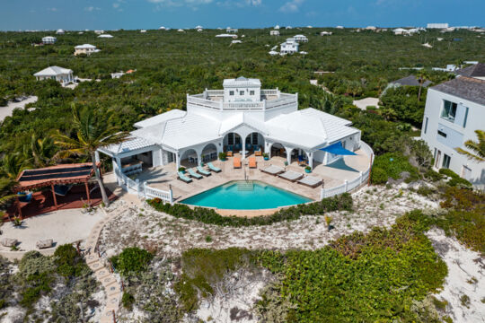 Aerial view of Conched Out Villa