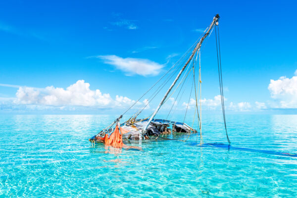 Shipwreck in Turks and Caicos