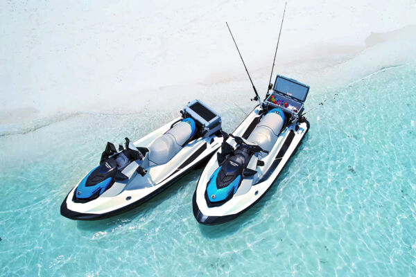 Fishing jet skis in the Turks and Caicos