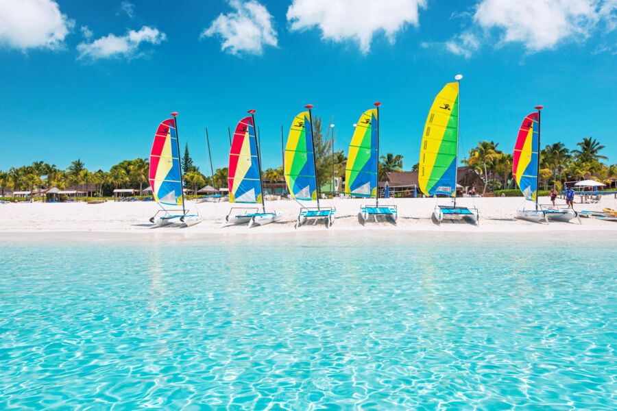 Sailboats on Grace Bay Beach