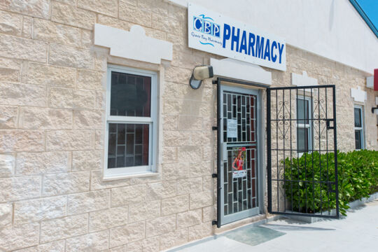 Exterior of Grace Bay Pharmacy on Grand Turk