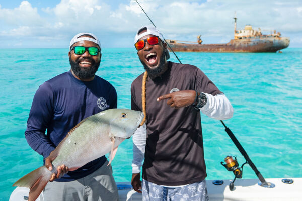 Catching fish in the Turks and Caicos Islands.