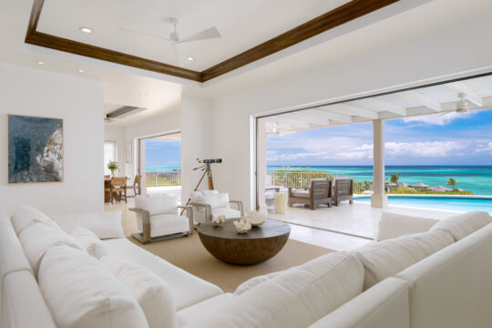 Living room in a luxury villa