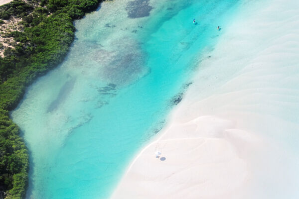 Aerial view of sandbars