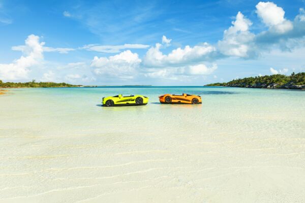 Jet cars in the Turks and Caicos Islands' clear waters.