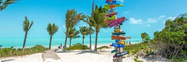 The main beach access to Long Bay on Providenciales