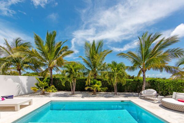 A swimming pool at a luxury villa in Turks and Caicos. 