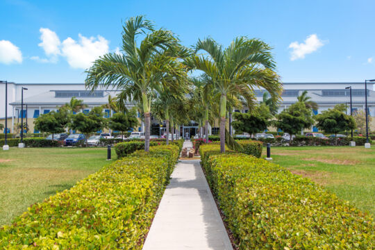 Pathway to the hospital on Providenciales