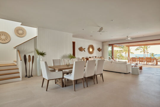 Dining room in a luxury villa