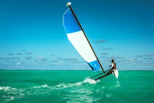 COMO Parrot Cay Resort Hobie Cat sailboat